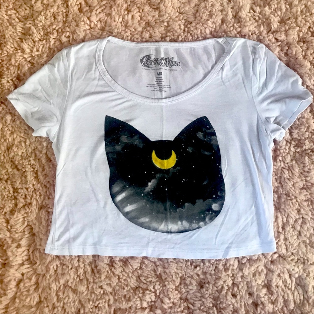 sailor moon crop top Luna anime Lolita